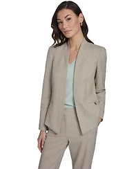 Tommy Hilfiger Women's Plaid Open Front Blazer