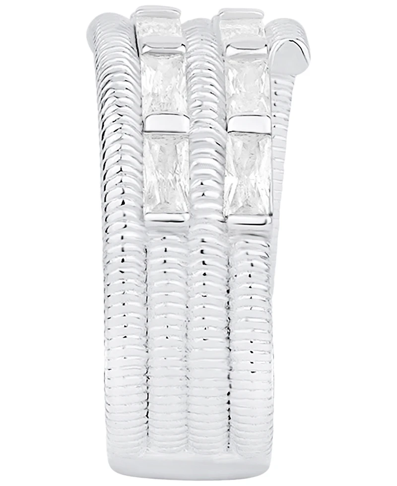 And Now This Cubic Zirconia Silver Plated Coil Ring, Macy's Exclusive