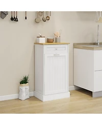 Lovmor E1 Mdf Trash Cabinet with Tilt Out Design for Kitchen Island Laundry Box and Recycling Use