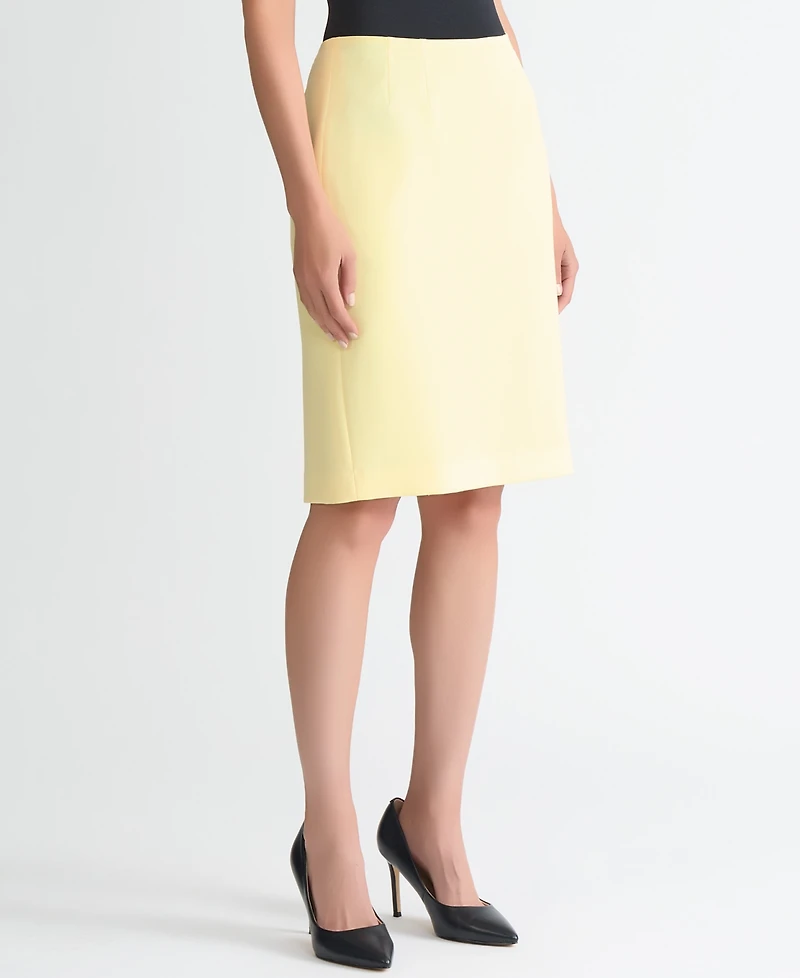 Kasper Women's Zip-Back Stretch Crepe Pencil Skirt