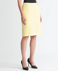 Kasper Women's Zip-Back Stretch Crepe Pencil Skirt