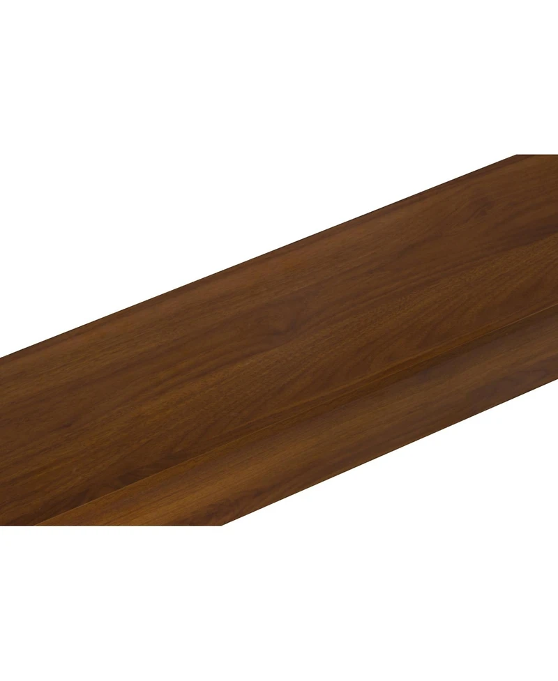 Streamdale Furniture Geometric Block Stacked Wood Console Table with Warm Natural Finish