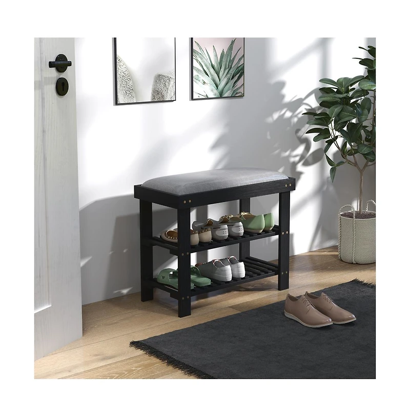 Slickblue Tiered Shoe Storage Rack for Neat Entryways