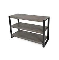Jofran Pinnacle Modern Loft Iron and Wood Grey Sofa Table