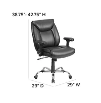 Emma+Oliver 400 lb. Big & Tall Mid-Back Deep Tufted Ergonomic Task Office Chair & Arms