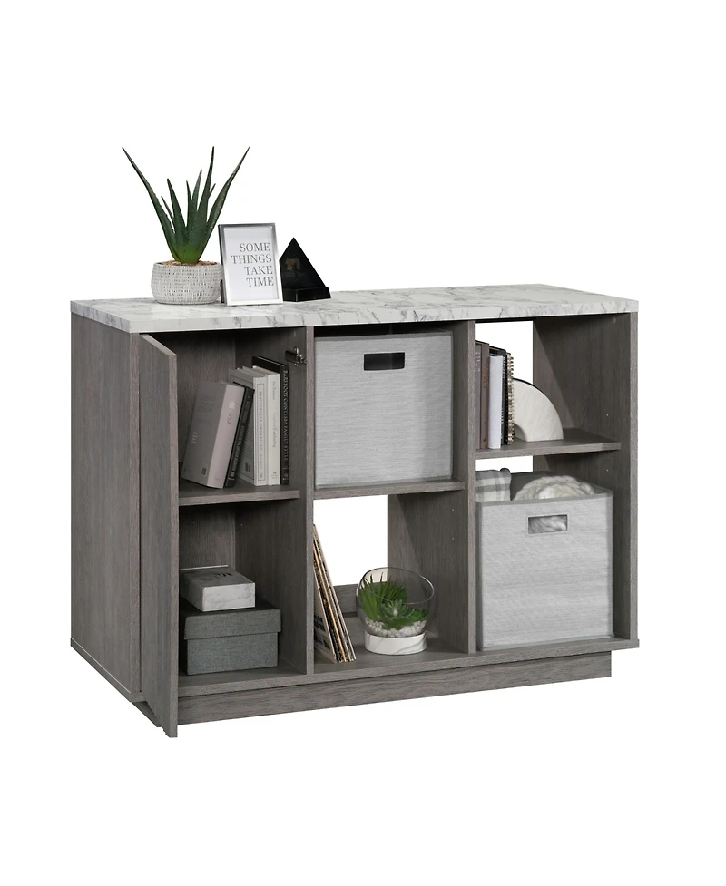 Lovmor Modern Gray Storage Solution with 2 Adjustable Shelves for Living Room Guest Room and Entryway