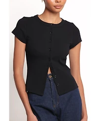 Petal and Pup Women's Tylarah Short Sleeve Cardigan Top