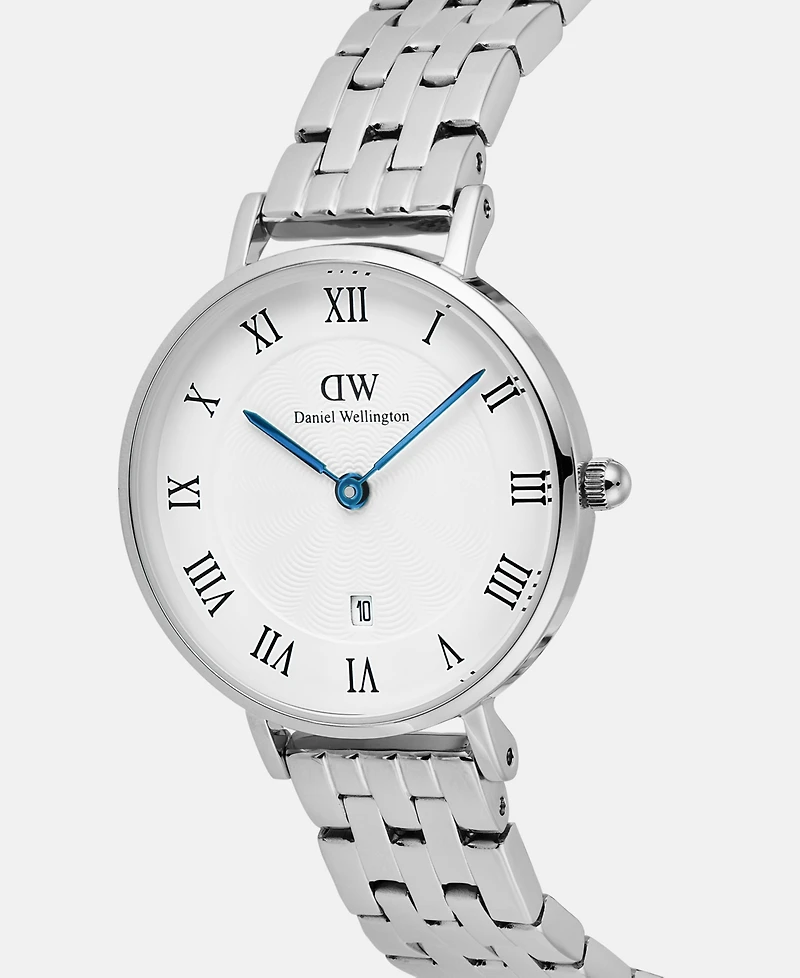 Daniel Wellington Women's Date Silver-Tone Stainless Steel Watch