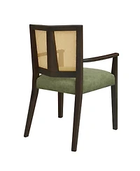 Streamdale Furniture Streamdale Rattan Back Dining Chair - Modern Farmhouse Accent Armchair