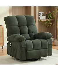 Streamdale Furniture Streamdale Massage Swivel Recliner Chair w/Vibration & Heat, 350LBS Capacity, Usb Port
