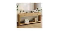 Tribesigns 70.9 inch Console Table with 3 Drawers, Extra Long Entryway Table