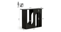 Tribesigns 39.4'' Black Console Table, Narrow Sofa Table Behind The Couch with Arched Design