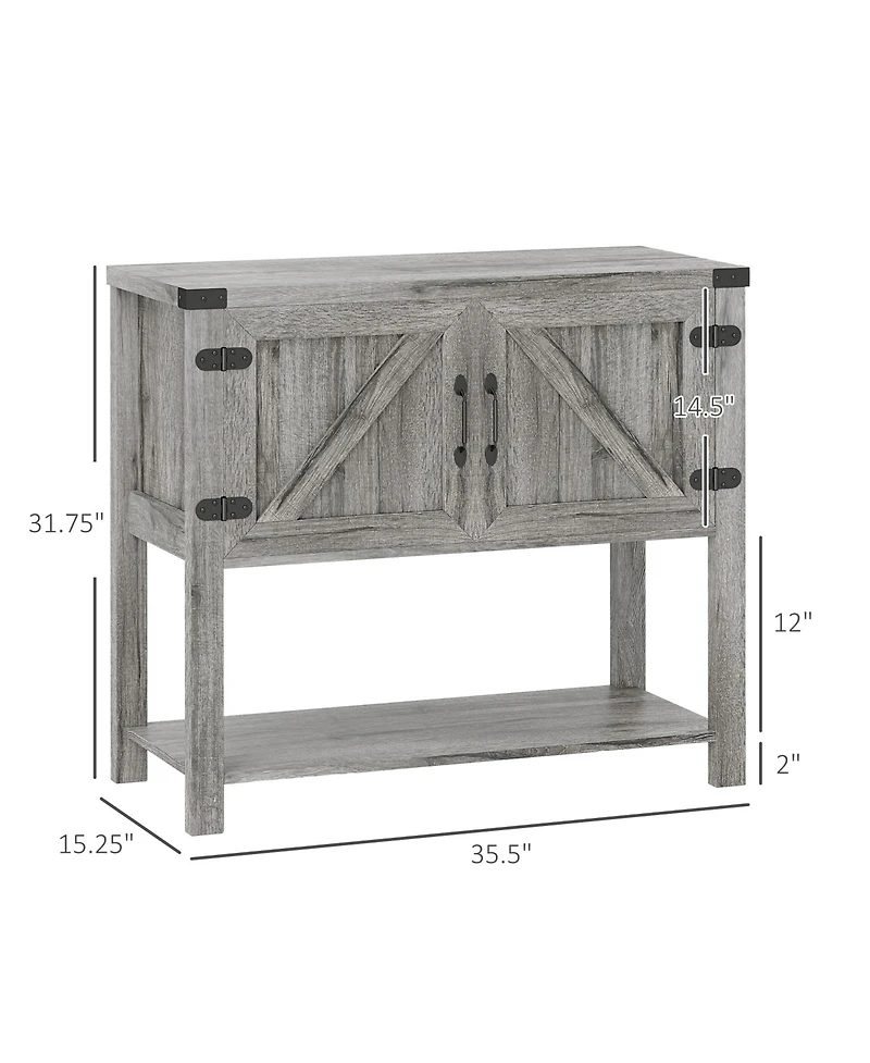 Homcom Multipurpose Corner Pantry w/Buffet Server Countertop Surface, Easy To Clean