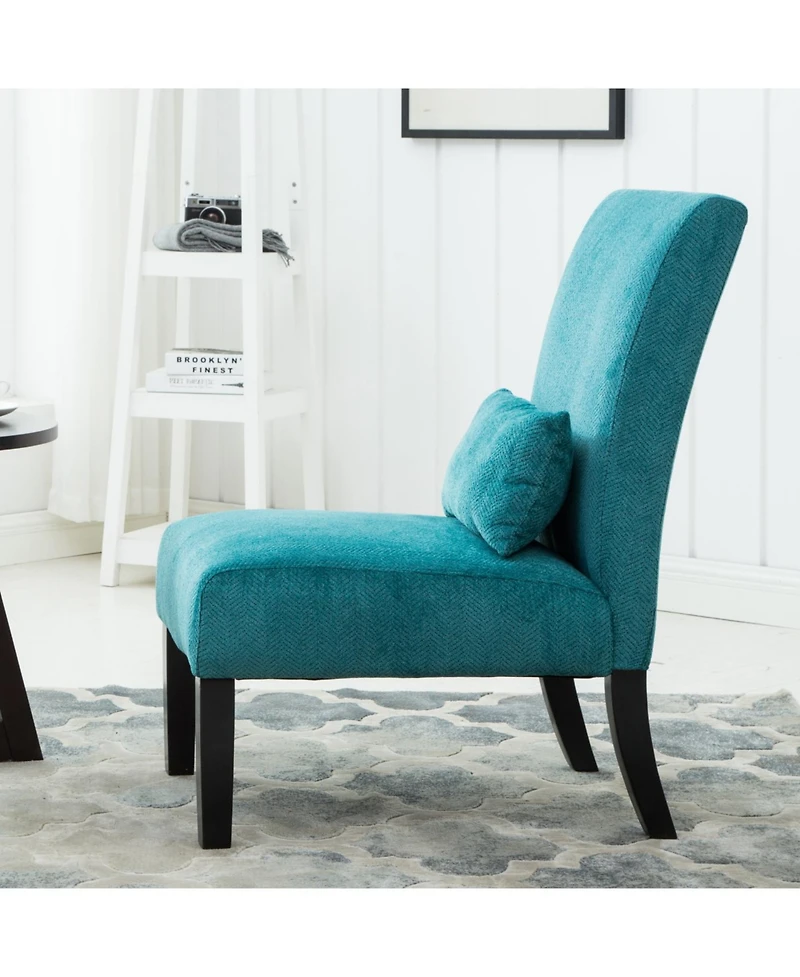 Streamdale Furniture Pisano Contemporary Chenille Fabric Armless Chair with Pillow