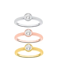 Forever Grown Diamonds 3-Pc. Lab-Grown Diamond Ring (1.ct. t.w.) Set Sterling Silver, 14K Yellow Gold Plating & Rose Silv