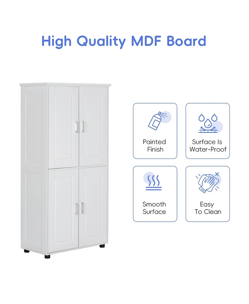 Lovmor High-Quality Mdf Bathroom Cabinet with Adjustable Shelves
