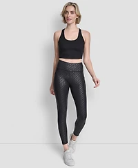 Dkny Women's Printed High-Wasit Fitness Tights