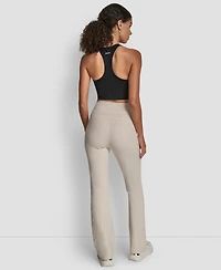 Dkny Women's Thermal High Waist Flare Pants