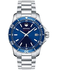 Movado Men's Swiss Series 800 Stainless Steel Bracelet Diver Watch 40mm