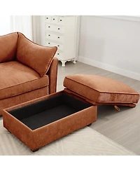 Streamdale Ottoman -chenille-Orange