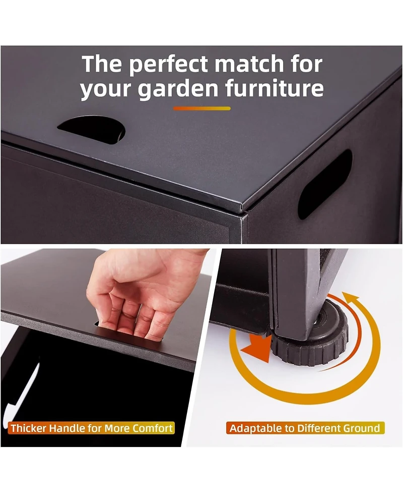 Gaomon 20LB Propane Tank Cover Table, Outdoor Weatherproof Tank Hideaway with Handles for Fire Pits