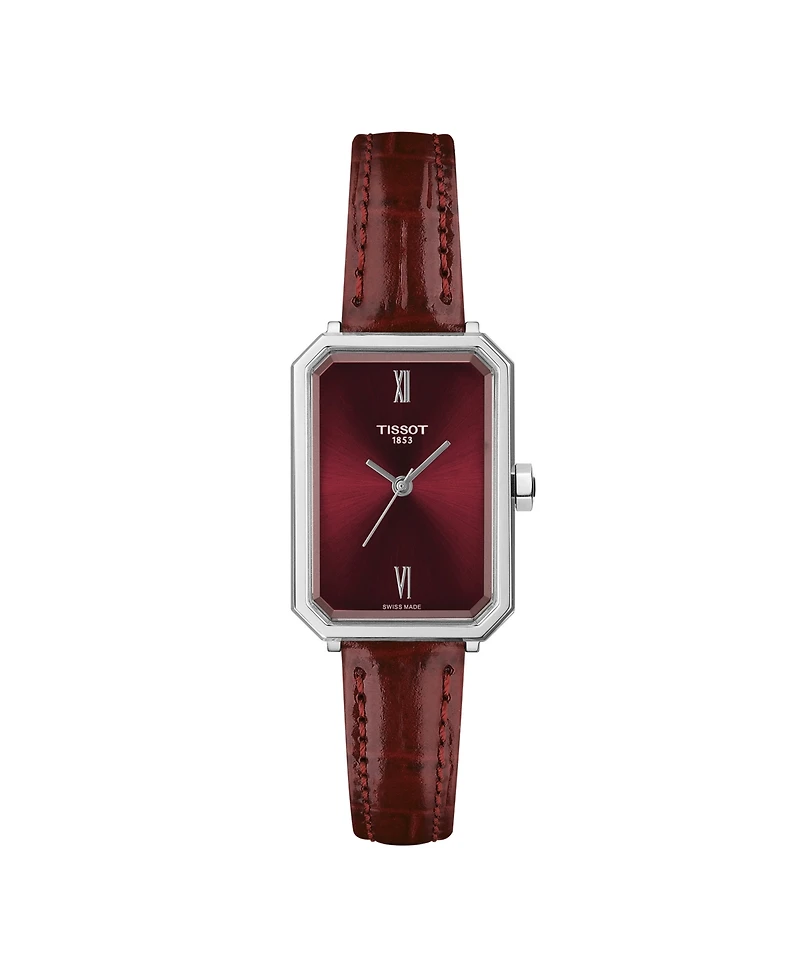 Tissot Women's Quartz Red Leather Strap Watch, 21.80mm