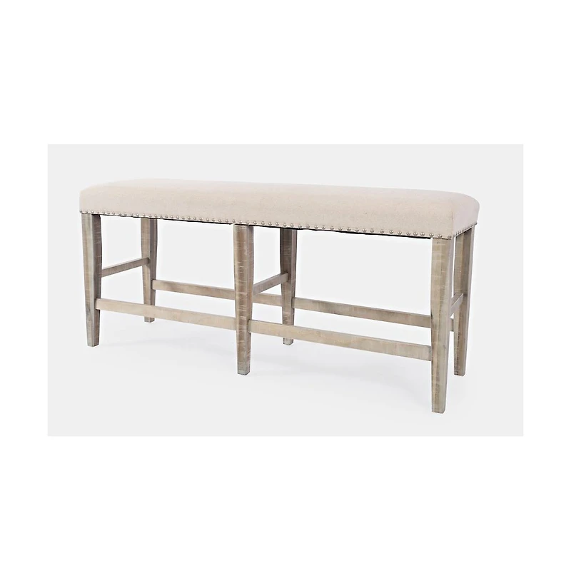 Jofran Fairview Transitional 52" Backless Upholstered Counter Height Bench