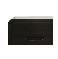 Jofran Marlowe Mid-Century Modern 48" Curved Coffee Table with Storage Drawers