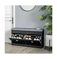 Slickblue Shoe Organizer Bench with Seat and Lower Shelf