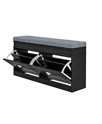 Slickblue Shoe Organizer Bench with Seat and Lower Shelf