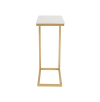 Jofran Aurora Solid Marble Modern Luxury Glam Accent C-Table (Set of 2