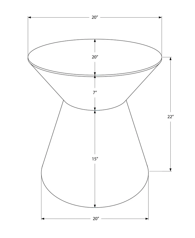 Lovmor Accent Table, Drum, Side, End, Nightstand, Lamp, Living Room, Bedroom, Grey Metal, Contemporary, Modern