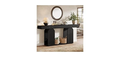 Tribesigns Black Console Table, 70.9-Inch Extra Long Sofa Table