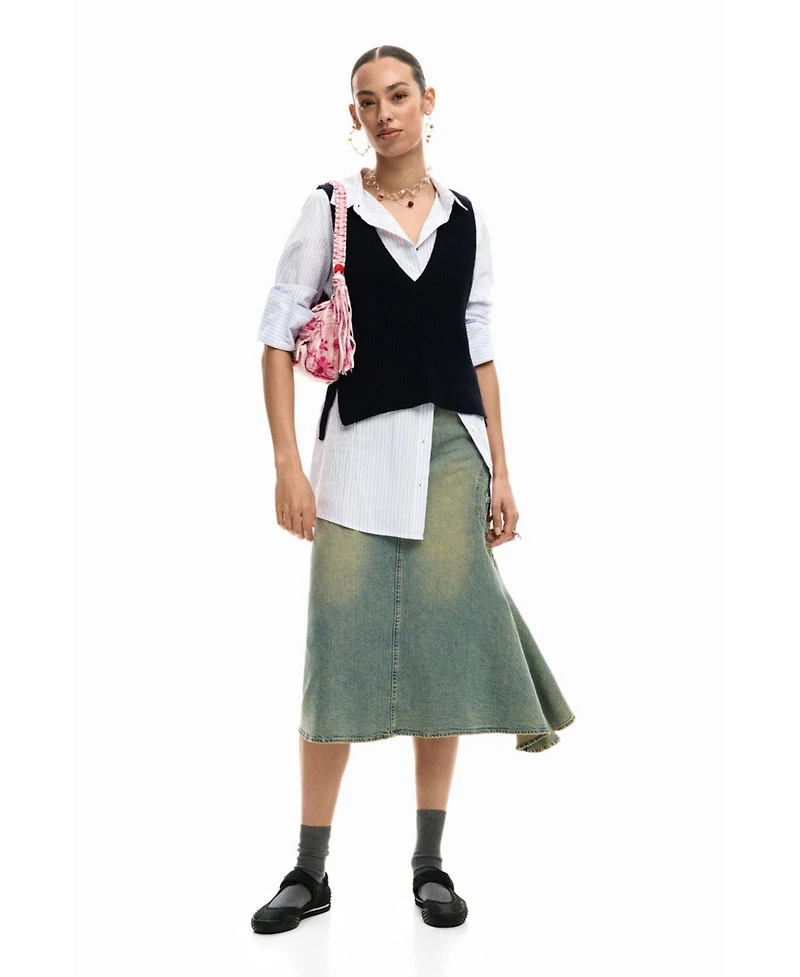 Desigual Women's Shirt with detachable vest