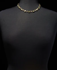 Anne Klein Pave Bar & Emerald-Cut Stone Collar Necklace, 16" + 3" extender