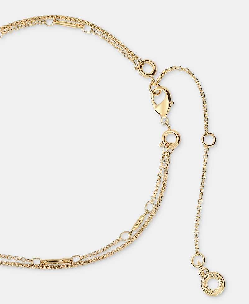 Anne Klein Cubic Zirconia Bar Layered Statement Necklace, 16" + 3" extender