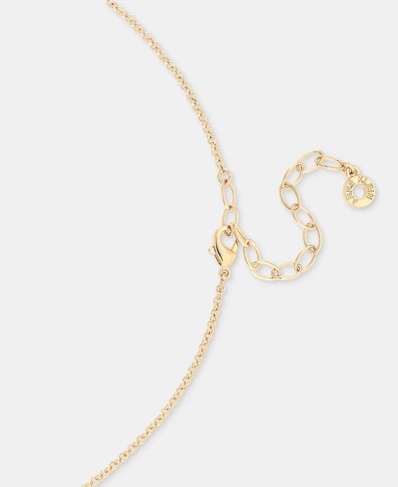 Anne Klein Stone Cluster Bar Statement Necklace & Earrings Set