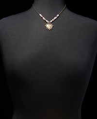 Anne Klein Crystal Heart Beaded Pendant Necklace & Drop Earrings Set