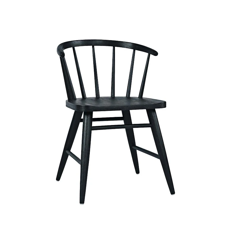 Jofran Fitz Traditional Solid Wood Curved Back Spindle Dining Chair (Set of 2