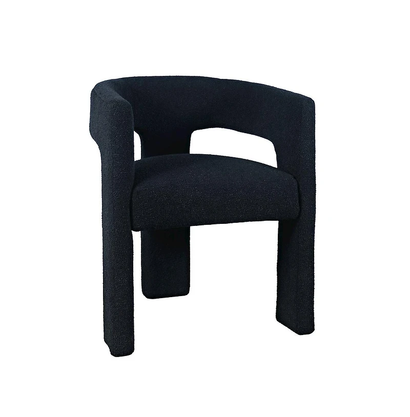 Jofran Sven Modern Contemporary Upholstered Three-Leg Curved Back Dining Chair