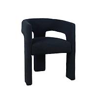Jofran Sven Modern Contemporary Upholstered Three-Leg Curved Back Dining Chair