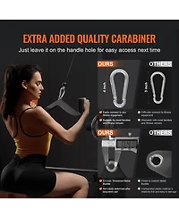 Sugfit Lat Pulldown Bar Set 7-Piece Cable Row T-Bar V-Bar Attachments Rubber Grip