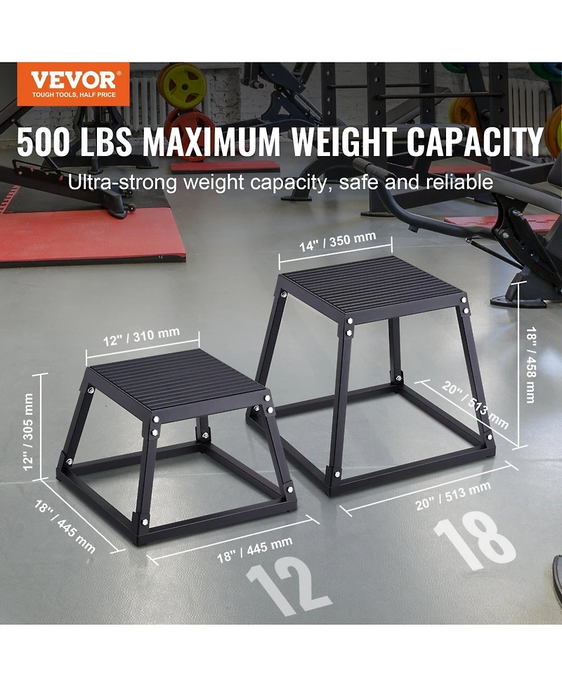 Sugfit 12" Steel Plyo Jump Box Agility Training Platform