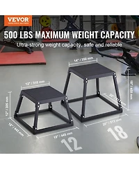 Sugfit 12" Steel Plyo Jump Box Agility Training Platform