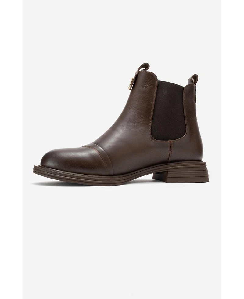 Forever & Always Shoes Sidney Leather Buckled Chelsea Boot (Women)