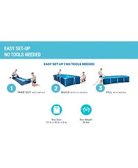 Bestway Steel 9'10" x 6'7" x 26" Rectangle Above Ground Pool w/DuraPlus Liner