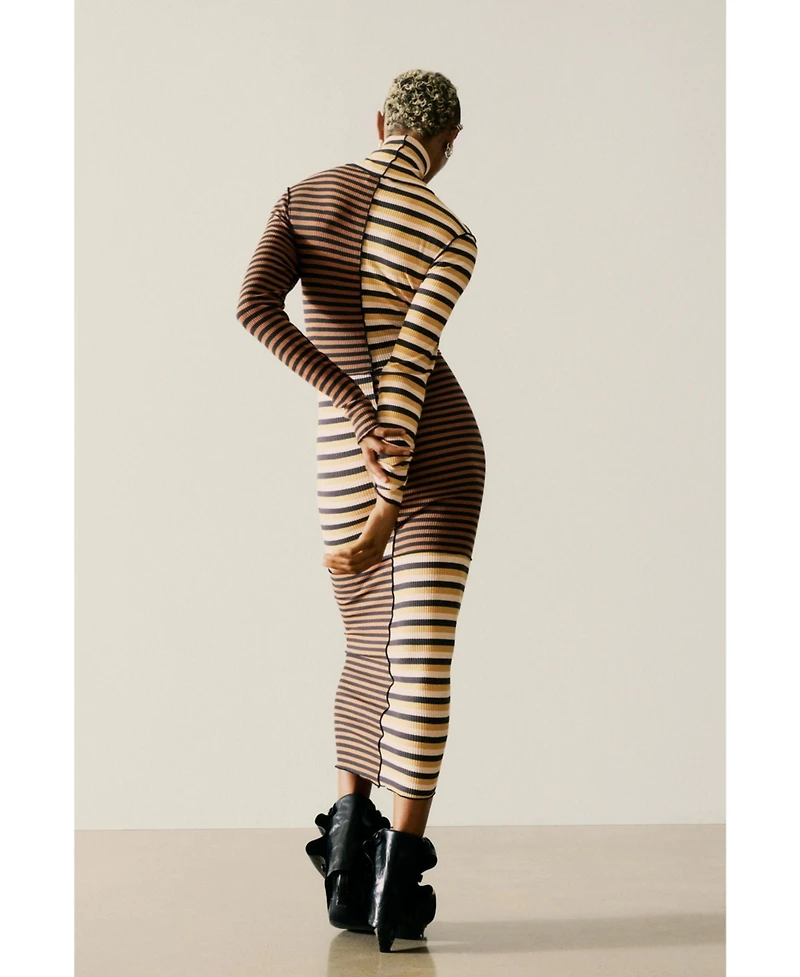 Desigual Women's Striped knit dress