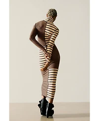 Desigual Women's Striped knit dress