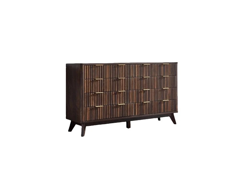 gaomon 54" Fluted 8-Drawer Dresser, Modern Chest w/ Faux Marble Top, Tv Stand & Wood Organizer