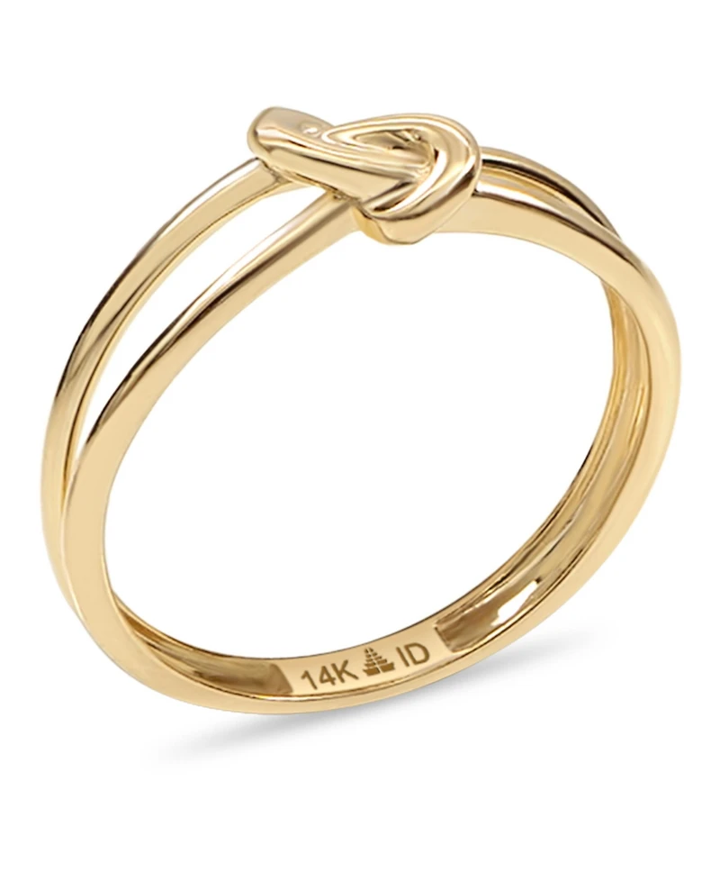 Devata Love Knot Statement Ring in 14K Gold, Size 6, approx. 1.7 grams.